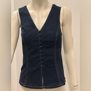 Sleeveless Denim Vest S